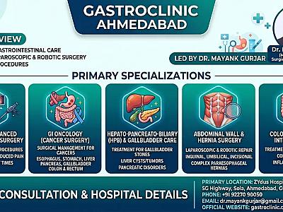 Best Gastro Surgeon in Ahmedabad – Expert GI, Laparoscopic & Robotic Surgery
