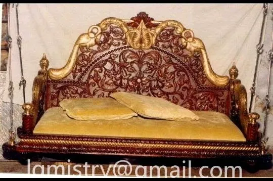 Wooden Carved and silver inlaid furniture..