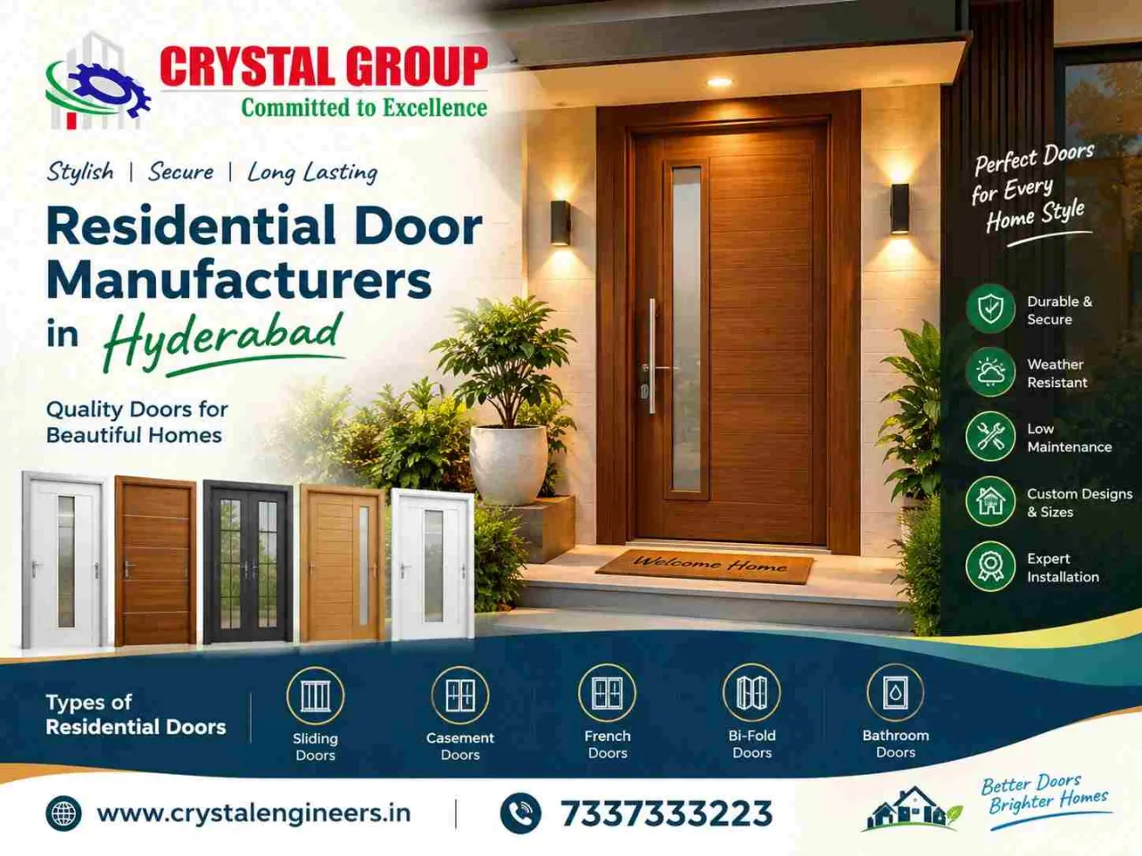 CRYSTAL ENGINEERS – Residential Door Manufacturers in Hyderabad