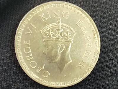Silver coin Of George king emperor year 1944