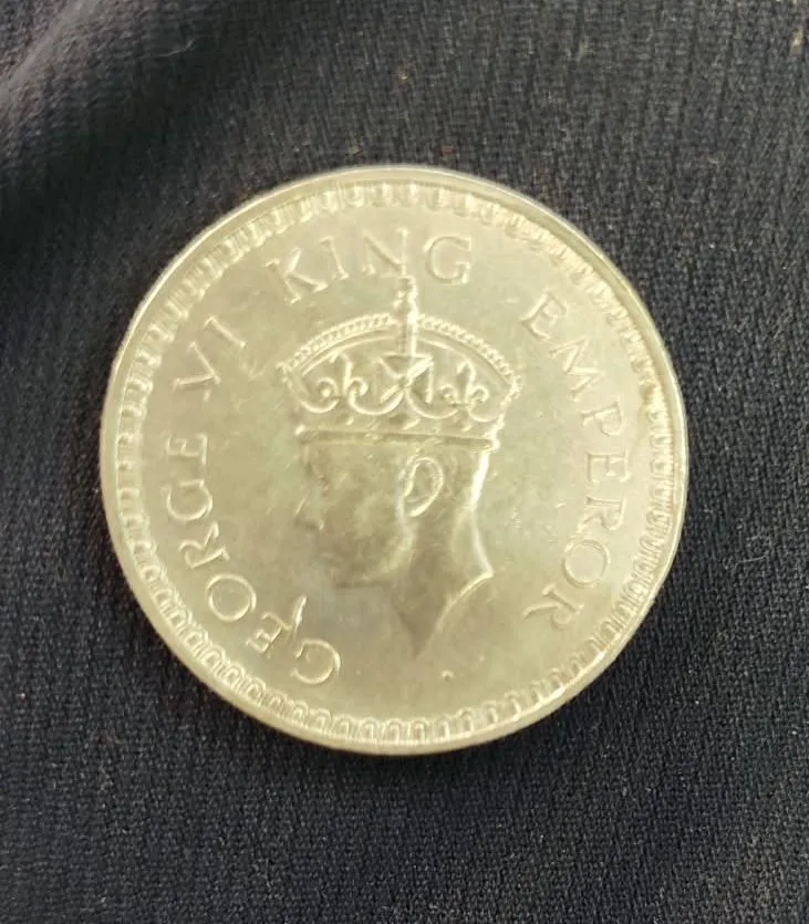 Silver coin Of George king emperor year 1944