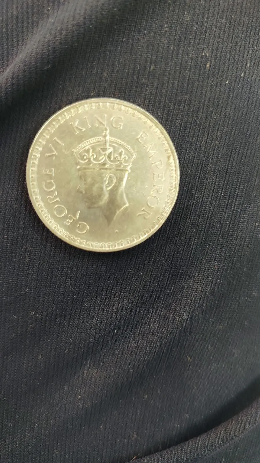 Silver coin Of George king emperor year 1944