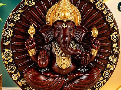 Vinayagar Wall Hanging Statue – Decorative Wall Art