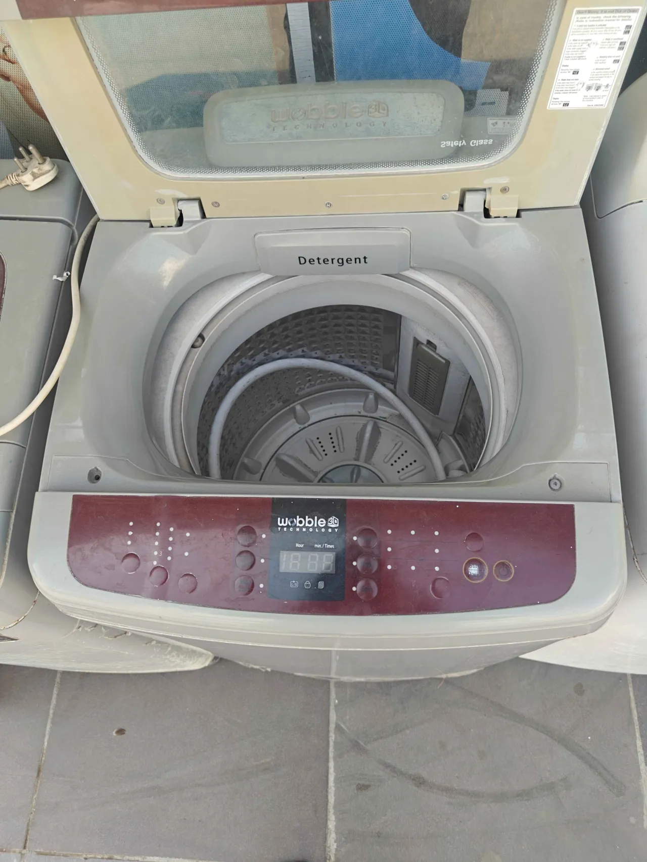 Top loud washing