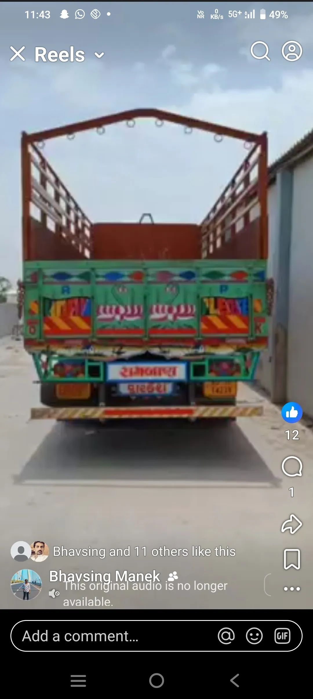 Ashok Leyland 1618 full body 12ton parcinig 21foot Long