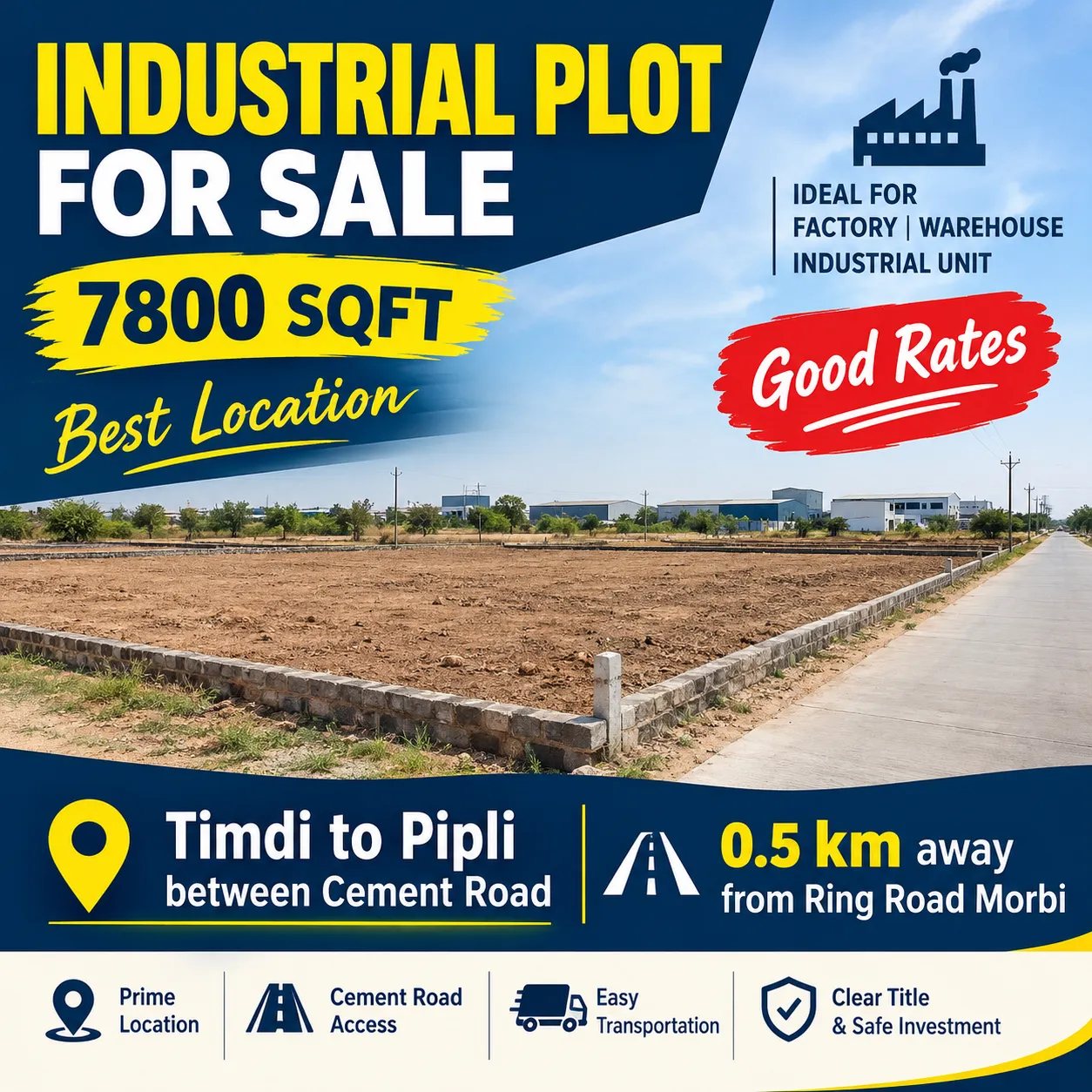 industrial plot for sale