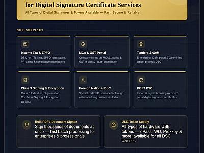 DIGITAL SIGNATURE SERVICES, TOTAL DIGITAL SIGNATURE SOLUTION AT ONE PLACE
