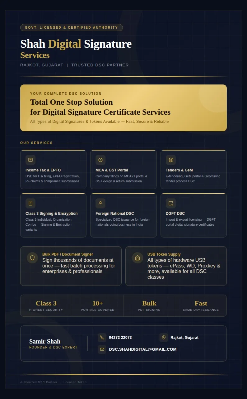 DIGITAL SIGNATURE SERVICES, TOTAL DIGITAL SIGNATURE SOLUTION AT ONE PLACE