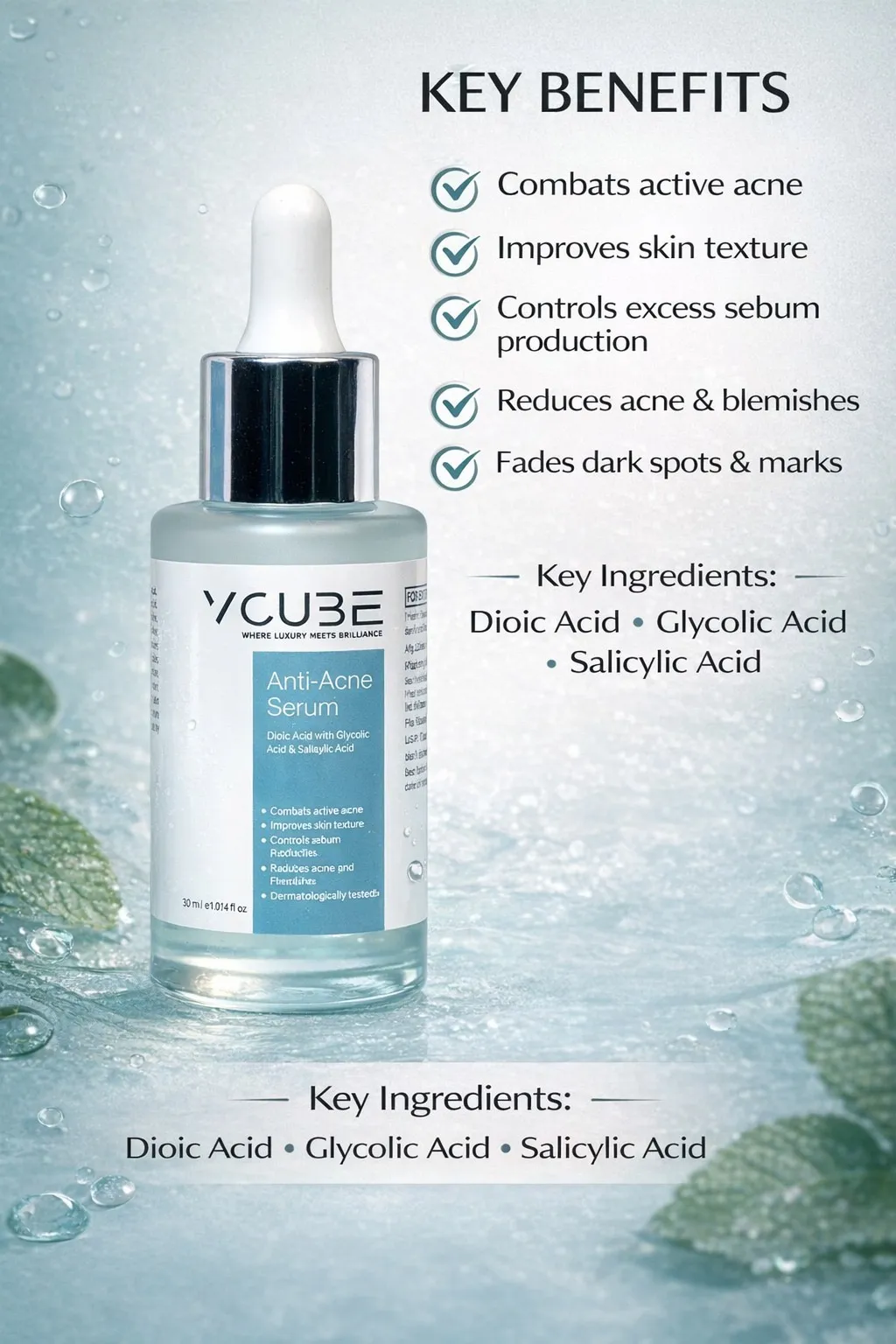 Vcube anti acne serum